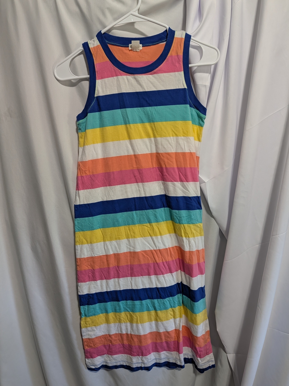 Girls' Sleeveless Rainbow Stripe Dress - Multicolor